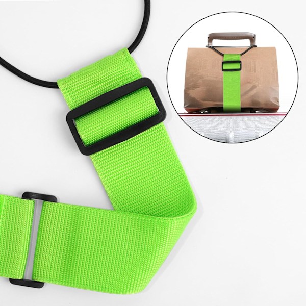 2 st elastiska fästband för bagage, justerbara bagageremmar för resväskor fäst väskor, bärbart resväsktillbehör Orange+Greeni