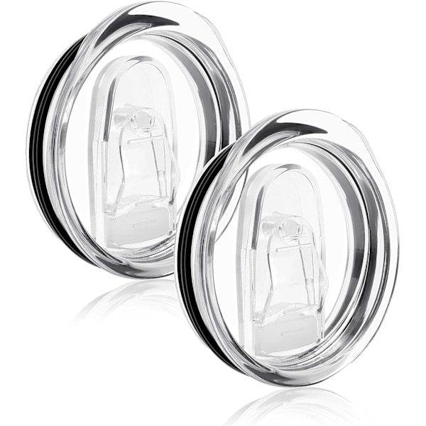 2 kpl 20 Oz Skinny Tumblerin Vaihtokannet, Tumblerin Vaihtokannet, Kirkkaat Vuotamattomat Kestävät Kannet, Tumblerin Kansi, Muovi, Roiskeenkestävä