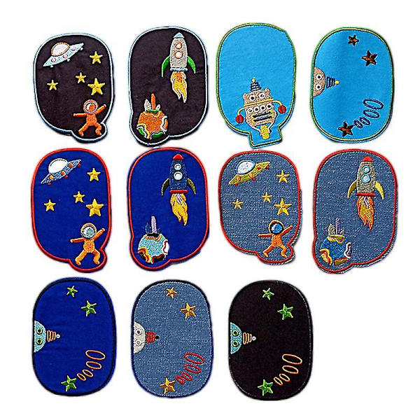 11 stk. Stof Patch