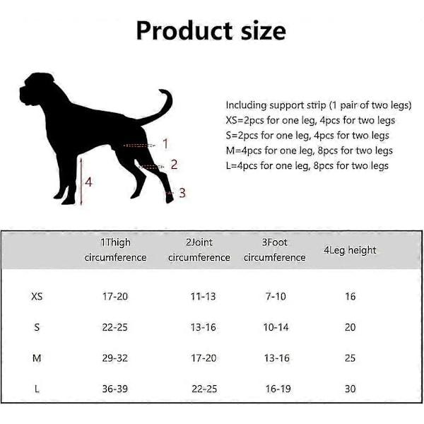 Støtte for hundeben, knebeskytter for hund, dobbel bakre benstøtte, sårbeskytter for hundeben, benbeskytter med knebeskyttelse L Red