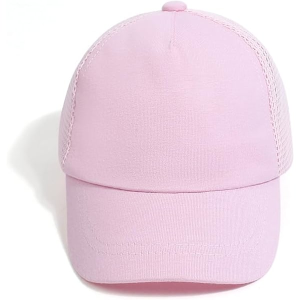 Baseballcaps for småbarn - Justerbar solhatt med dinosaurmotiv, ensfarget, for barn, gutter og jenter, passer for 2-5 år gamle Pink