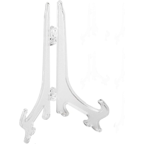 Plast Easel-Stativ for Visning av Plater, Bilde-Rammer, Stativholder, Klar, 1 Sett/10 stk (5 tommer)