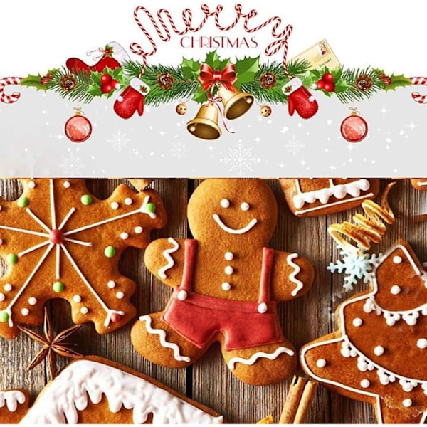 Julekakeformer i rustfritt stål - Snøfnugg, juletre, reinsdyr, pepperkake mann, snømann for barn