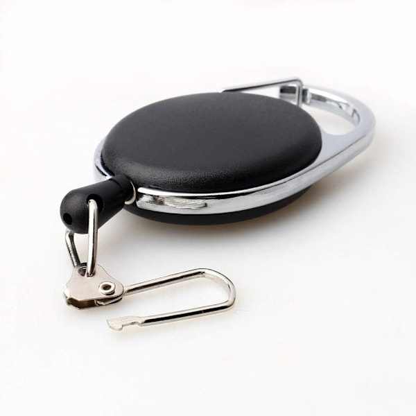 5 st rullklämmor Retractable Badge Holder med nyckelbandrulle för nyckelring ID-korthållare