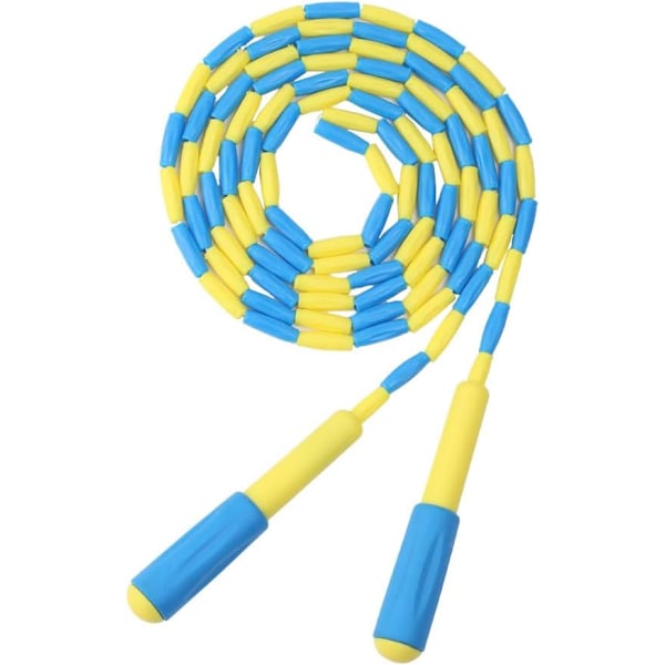 Blød Perlehoppetov, Justerbar Tangle-Free Segmenteret Fitness Hoppetov til Mænd, Kvinder, Studerende (9 Fod, 280 cm) Blue
