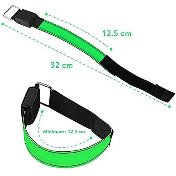 LED-armband, 4-pack Reflekterande LED-Ljusarmband, Ljusband, Barnens Nattlampa för Löpning, Jogging, Hundpromenader, Löpning, Utomhussporter