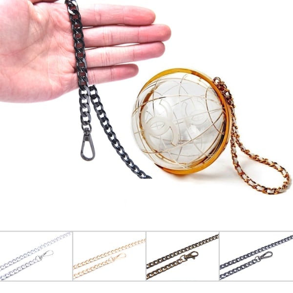 DIY taske strop kæde pung håndtag pung strop kæde udskiftet Silver