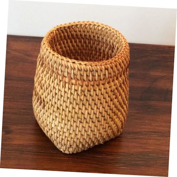1 kpl Rattan-kynäpidike Kudottu kynäpidike Rattan-kynäkuppi Viihtyisä vaasi Kudottu kori Kynäpidike Rattan-lyijykynäpidike Hyasintti