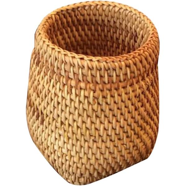 1 kpl Rattan-kynäpidike Kudottu kynäpidike Rattan-kynäkuppi Viihtyisä vaasi Kudottu kori Kynäpidike Rattan-lyijykynäpidike Hyasintti