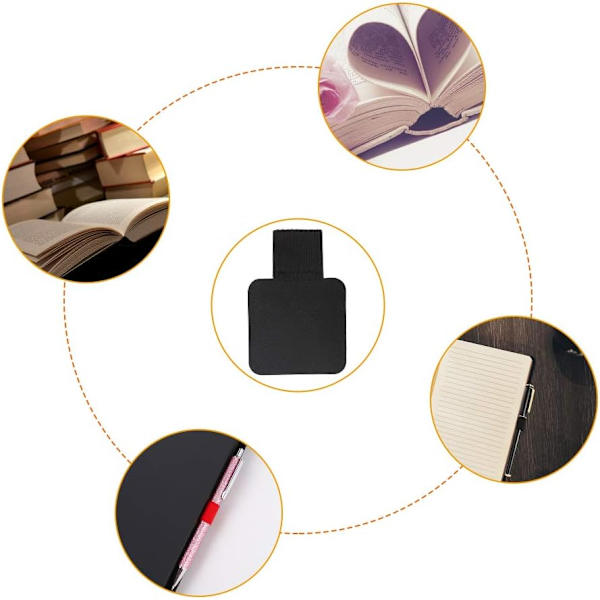 5 stk. Penholder til Notesbog Selvklæbende Penholder Sort Pen Loop Pen Ring Elastisk Penholder Notesbog Penholder Pen Loop til Notesbog Dagbog
