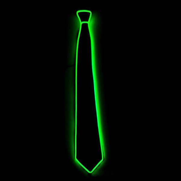(Grønn) LED lysende slips lysende slips neonlys Led slips Led lysende slips kult og nytt slips egnet for fest