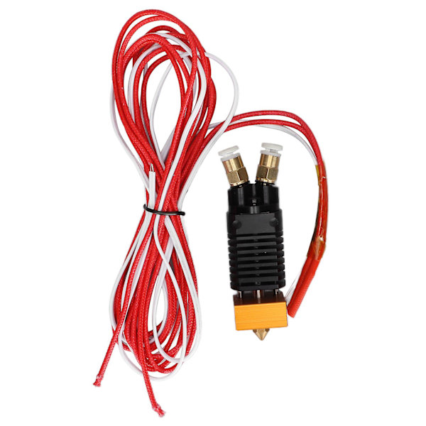 2 i 1 ut Hotend Kit 2 Färg Metall 12V 3D Skrivare Extruder med Silikonhölje Skruvar för Ender 3 för CR10S Pro12V