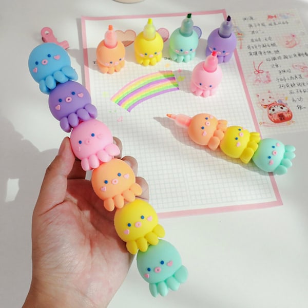 Kawaii Scribble Marker Pen Cartoon Form För Studier Läsning Ritning Doodling