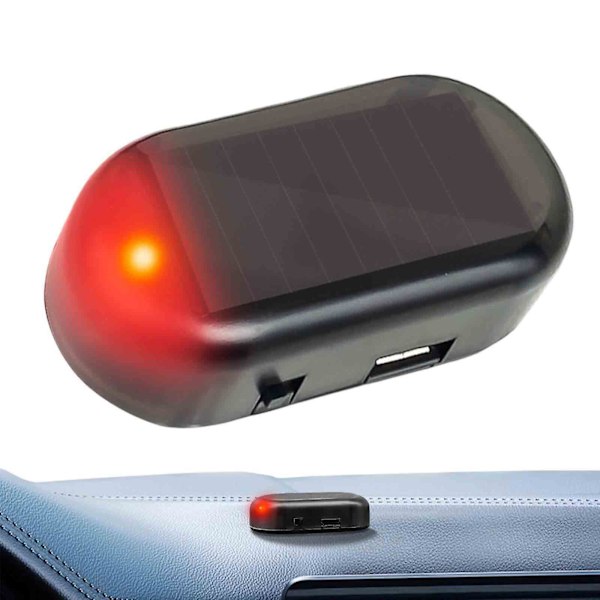 2024 Aurinkoenergialla Toimiva Auton LED-Väärihälytin Varashälytin Varoitus Vilkkuva Valo Red