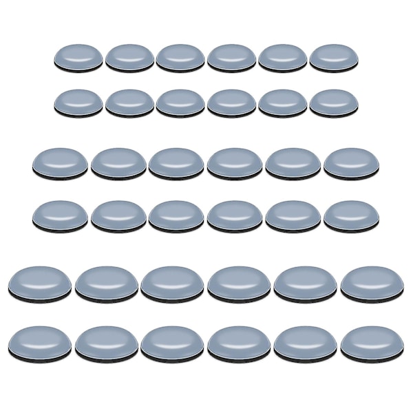36 stk. Apparatglidepuder - Nemt at glide med tunge apparater, beskytter bordplader, runde selvklæbende glidepuder