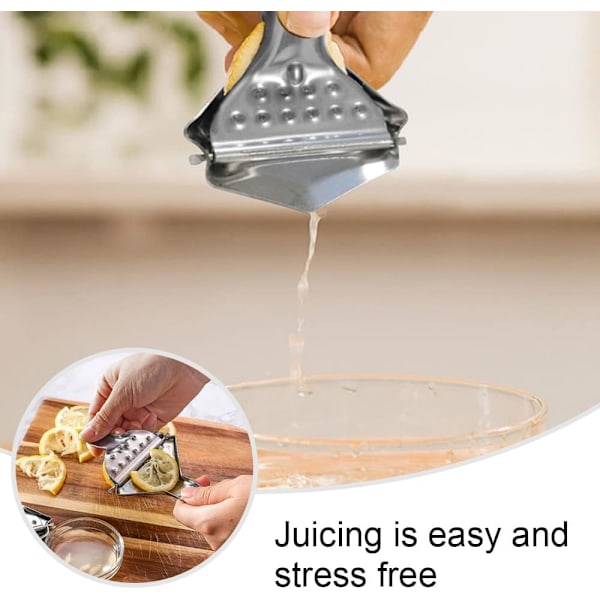 Sitronbåtspresser i rustfritt stål, manuell juicer, multifunksjonell manuell sitruspresser, egnet for sitron, appelsin, lime, sitrus
