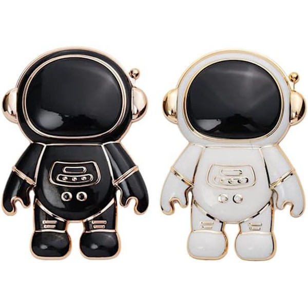 Telefon grepp universell telefon ringhållare astronaut form klibbig finger grepp telefonhållare hopfällbart grepp 2-pack