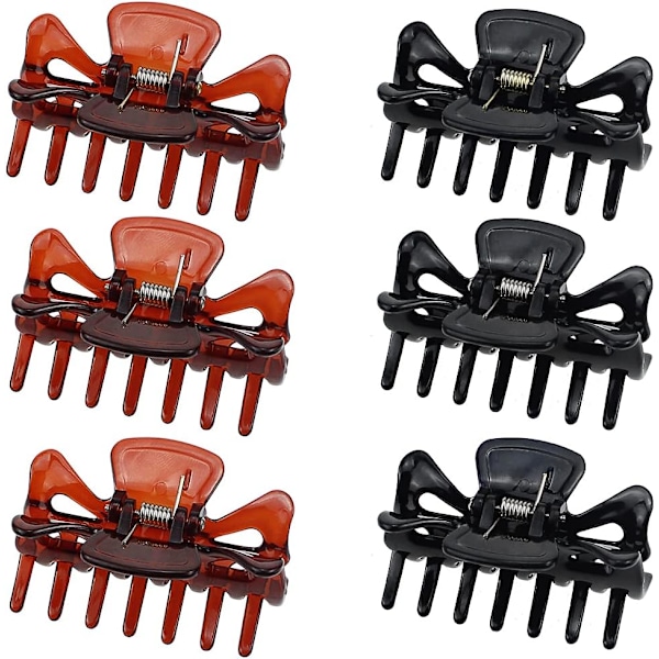 6 Pieces Hair Claw Clips Plastic Hair Claws Non-Slip Strong Hold Hair Jaw Clips Medium Small Hair Clasps Fashion Hair Styling