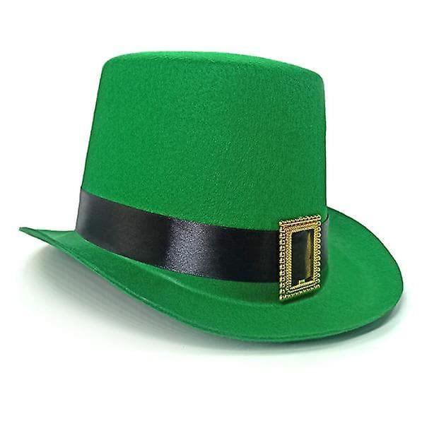 St. Patricks Day Leprechaunhatt med metallspenne