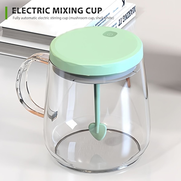 400 ml, Elektrisk Blandningskopp, Hög Borosilikatglas, Bärbara Kaffe Muggar för Kaffe, Mjölk, Proteinpulver