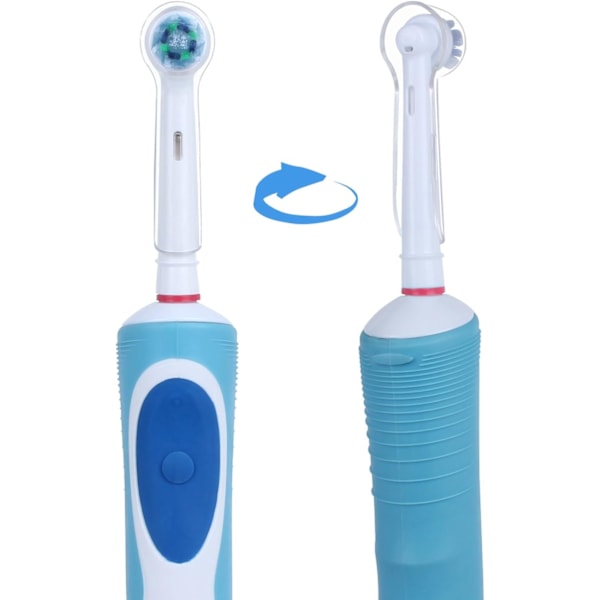 6 stk. Beskyttende Dæksler til Elektriske Tandbørster fra Oral B, Hygiejnisk Beskyttende Dæksler til Rejser Holder Bakterier og Støv Væk for Bedre Sundhed