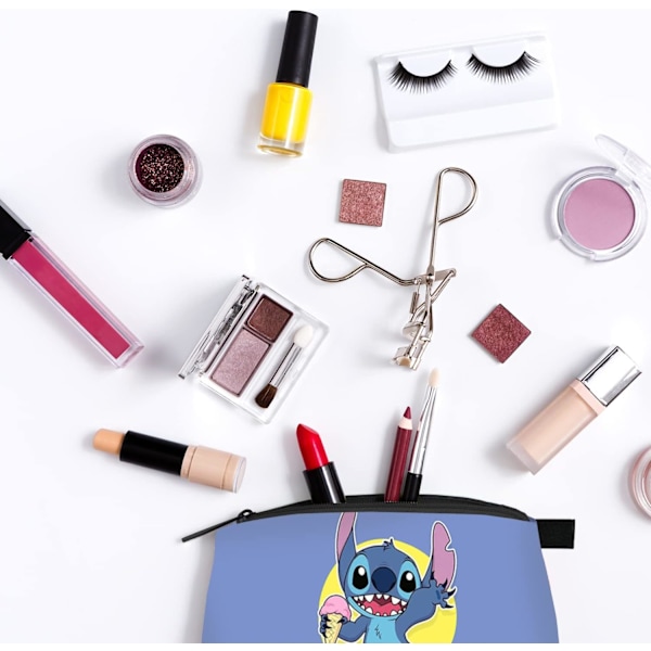 Lilo & Stitch Toilettväska Resväska Söt Kosmetisk Väska Plånbok Dragkedja Pennfodral Vattentät Badrum Gym Flygplats Makeup Väska Organizer Förvaring Share Ice Cream