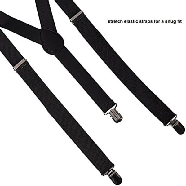 Bukseseler/Suspenders En Størrelse Fullt Justerbar Y-Formet Med Sterke Klips Dark Blue