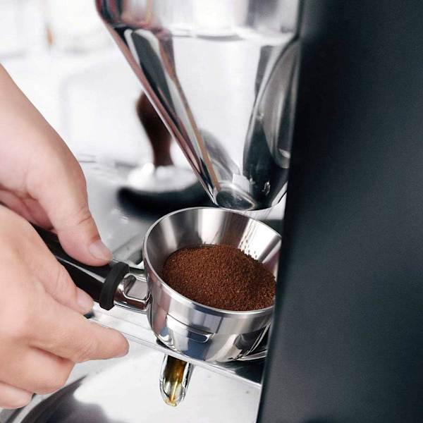 54mm Espresso Doserings tratt i rostfritt stål, kompatibel med 54mm portafilter