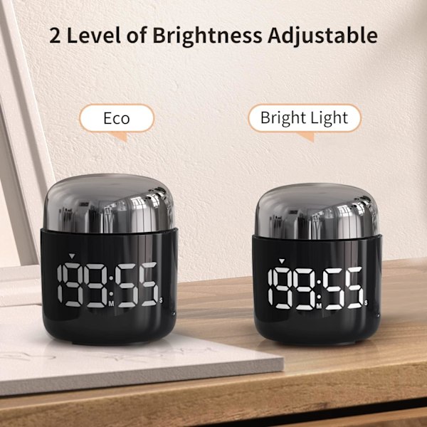 Digital Køkken Timer, Nedtællings- og Opkørselstimer med Stor LED-Skærm og Lydstyrkejustering, Timer til Madlavning