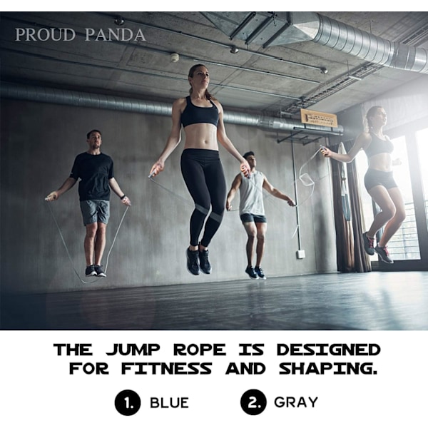 Viktad Hopprepsträning Professionell Hopprep med Justerbar Längd och Silikon Bekväma Grepp Blue