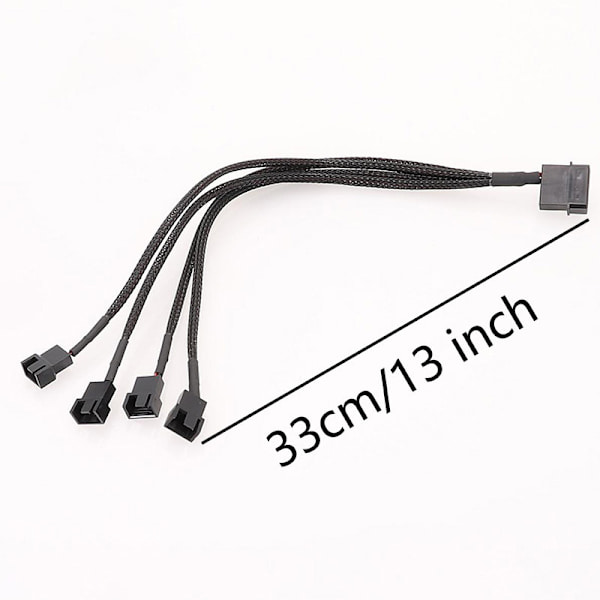 Cable Matters 2-pakkauksen 4-napainen PWM-jakokaapeli 30 cm, 3 tietokoneen tuulettimen jakokaapeli, PC-tuulettimen jakokaapeli, 3 tuulettimen jakokaapeli 4 in 1