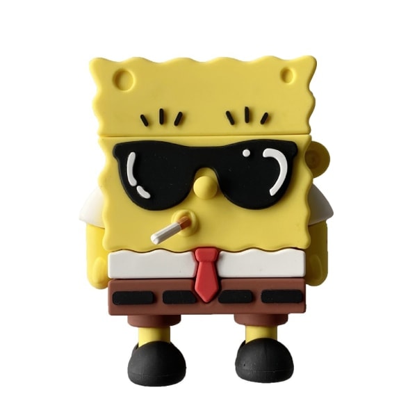 Söt Silikonfodral för Airpods Hörlurar Kompatibel med AirPods 1/2 3 Pro Skyddande Fodral SpongeBob SquarePants Pro Pai Daxing 3rd Generation