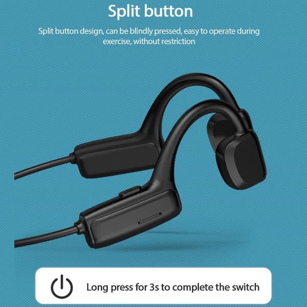 Knogleledning Høretelefon Bluetooth-kompatibel Headset Vandafvisende Øretelefon