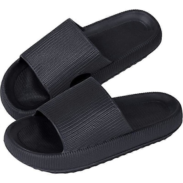 Skridsikre stribede badesko EU 40-41 Black