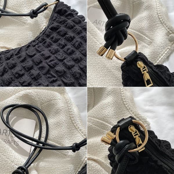 Mode Kvinders Skuldertasker med Stor Kapacitet Trendy Sort Black