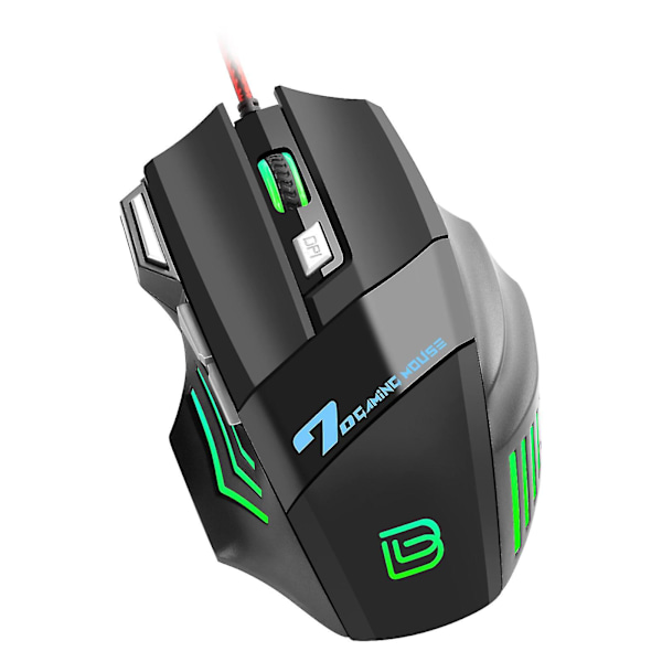 Bajeal G5 RGB Gaming Lysende Mus E-sport Mus Ledningsført 7d Firepower 7 Knapper