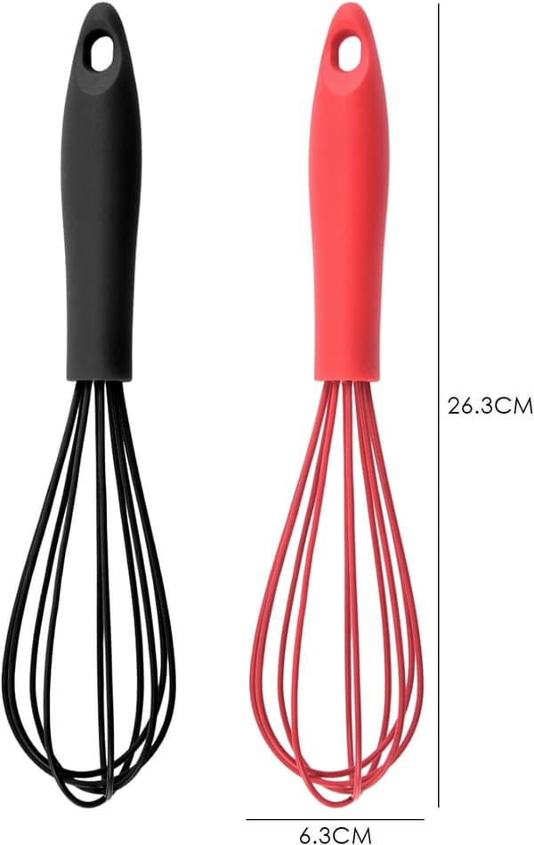 2-pack silikonäggvispar, non-stick handäggvispar, multifunktionell handmixer för matlagning och bakning