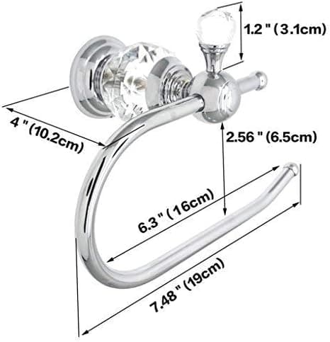 Crystal Series Messing Toiletpapirholder, Poleret Krom