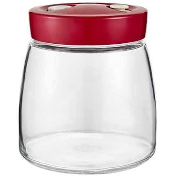 Fermenteringsburk med luftutsläppsventil 1L – Automatisk ventil för att släppa ut uppbyggda gaser