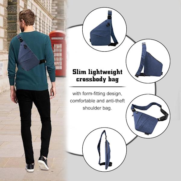 Antistöld Crossbody-väska för kvinnor Personlig Flex Resväska Anti-stöld Cross Body-väska Sling Bröstväska för män