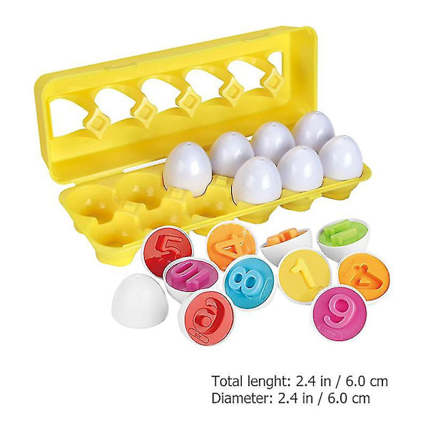 12 st Nummers Matchande Ägg