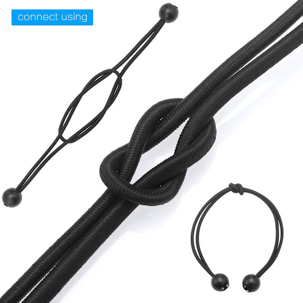 35 kpl Bungee-naruja palloilla, Kestävät Kannettavat Bungee-pallo, Polypropeeni ja Lateksi Punottu Pressu Bungee-pallo Pressuille, Teltoille, Leirintään 8 Inch