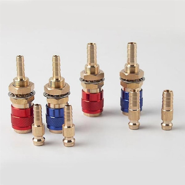 2 stk. 8mm Vandkølet Vandadapter Hurtigkobling Fi