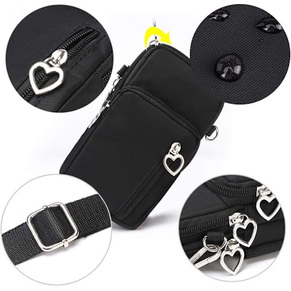 Sportarmband Utomhus Svettålig Löpararmband Cross-body Axelväska Casual Plånbok Handväska Gym Fitness Mobiltelefon Väska Nyckelhållare