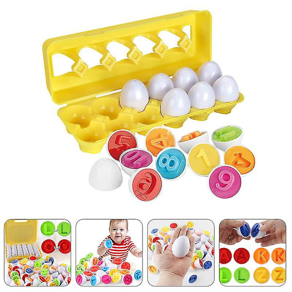 12 st Nummers Matchande Ägg