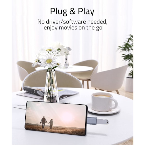 USB3.2-adapter typ-c mobiltelefon surfplatta datakabel omvandlare huvud typec hane till usb hona omvandlare Blue
