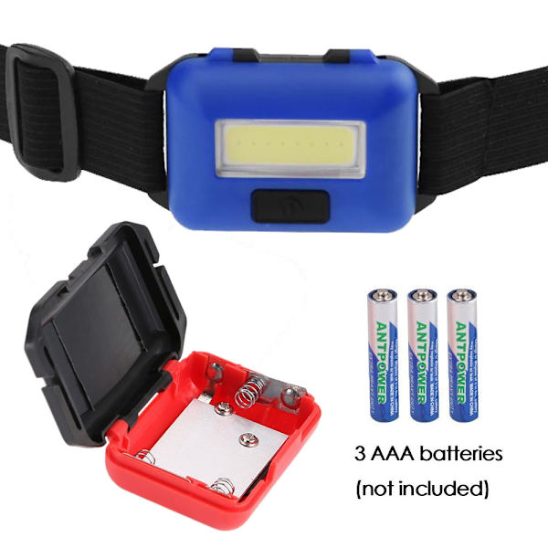 4-pakkauksen LED-päälampun taskulamppu aikuisille ja lapsille Cob Flood Lig - Blue