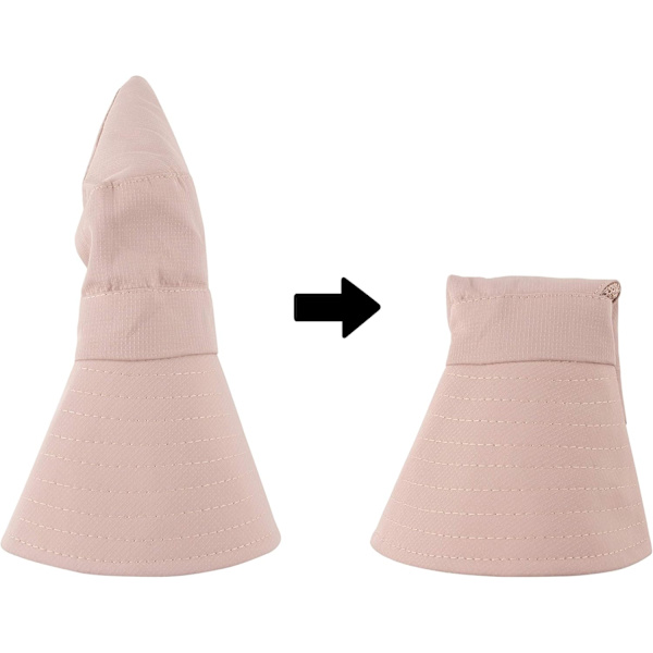 Naisten Poninhäntä Auringonhattu UV-Suojaus Taitettava Verkko Leveä Reuna Ranta Kalastushattu Solid color adult—pink