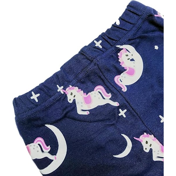 Pyjamas Enhörning,Sovkläder 2-delade Långärmade PJs Nattkläder Toppar + Byxor Set Nattkläder Outfits för Barn 120cm