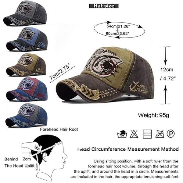 Miesten Kulunut Baseball-Lippis Snapback Trucker Hat Ulkoilmakorkki Unisex Snapback Vintage Trucker Hat, Khaki
